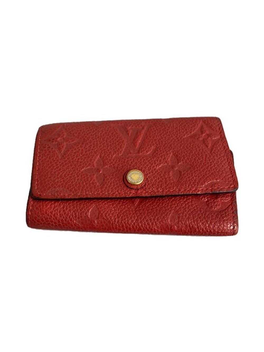 LOUIS VUITTON Multicles Monogram Empreinte Cowhide Leather RED